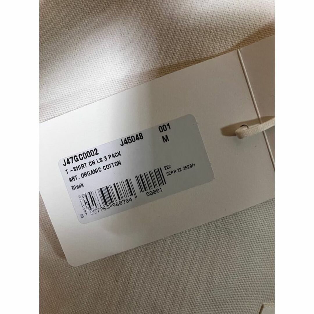 Jil Sander(ジルサンダー)の新品 M JIL SANDER 22aw パックTシャツ 黒 長袖 3631 メンズのトップス(Tシャツ/カットソー(七分/長袖))の商品写真