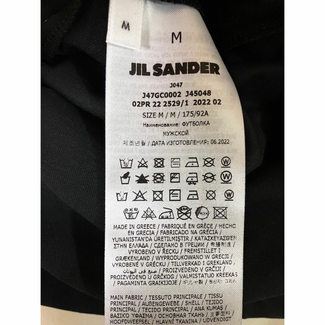 新品 M JIL SANDER 22aw パックTシャツ 黒 バラ 4292