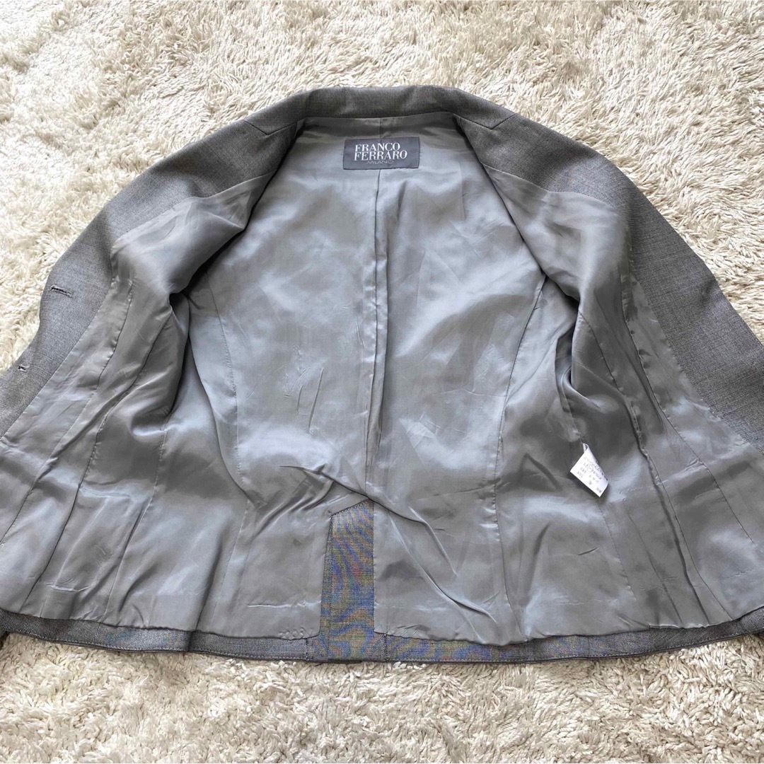FRANCO FERRARO レザー 羊革ベルト付き ジャケット size2/黒