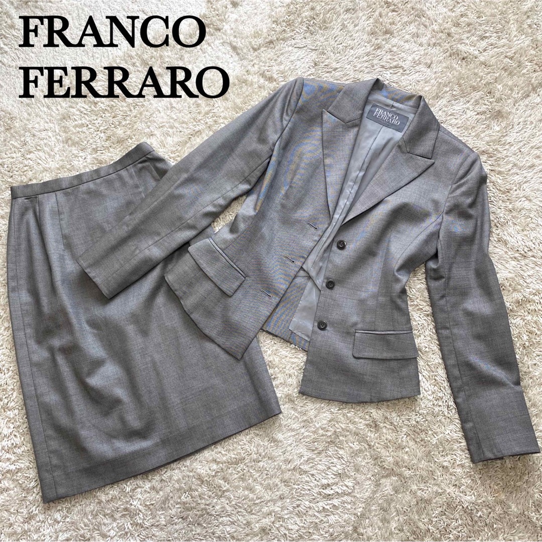 FRANCO FERRARO レザー 羊革ベルト付き ジャケット size2/黒