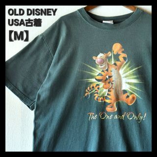 ディズニー(Disney)の古着★90's USA生地 オールドディズニー ディガー アースカラー緑Tシャツ(Tシャツ/カットソー(半袖/袖なし))