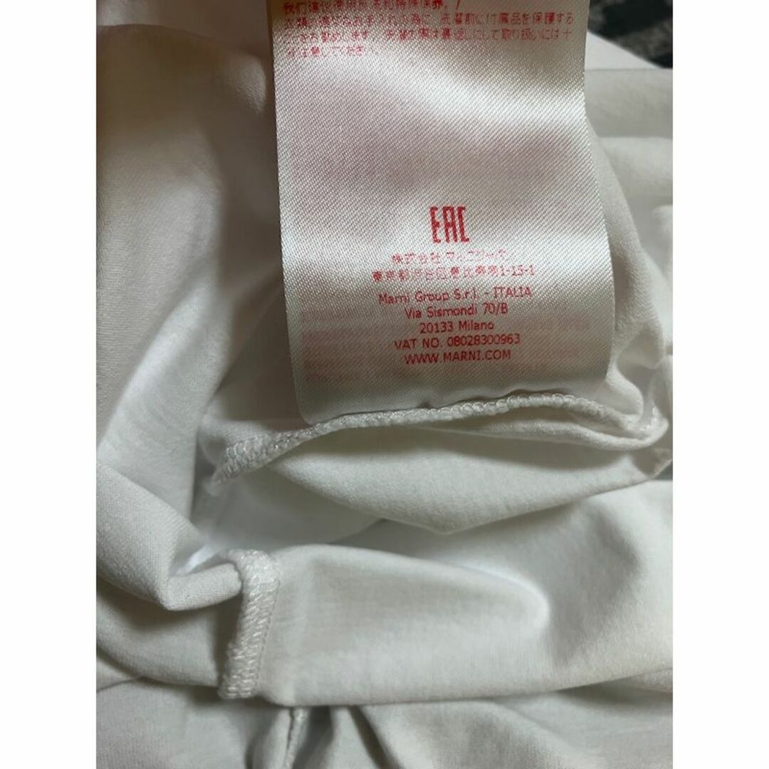 Marni(マルニ)の新品 54 22aw MARNI 胸ミニロゴ Tシャツ 白黒 4006 メンズのトップス(Tシャツ/カットソー(半袖/袖なし))の商品写真