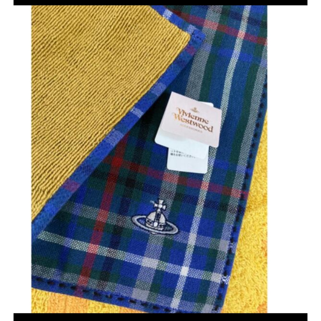 Vivienne Westwood(ヴィヴィアンウエストウッド)のヴィヴィアンウエストウッド　タオルハンカチ　ステッチbu  メンズのファッション小物(ハンカチ/ポケットチーフ)の商品写真