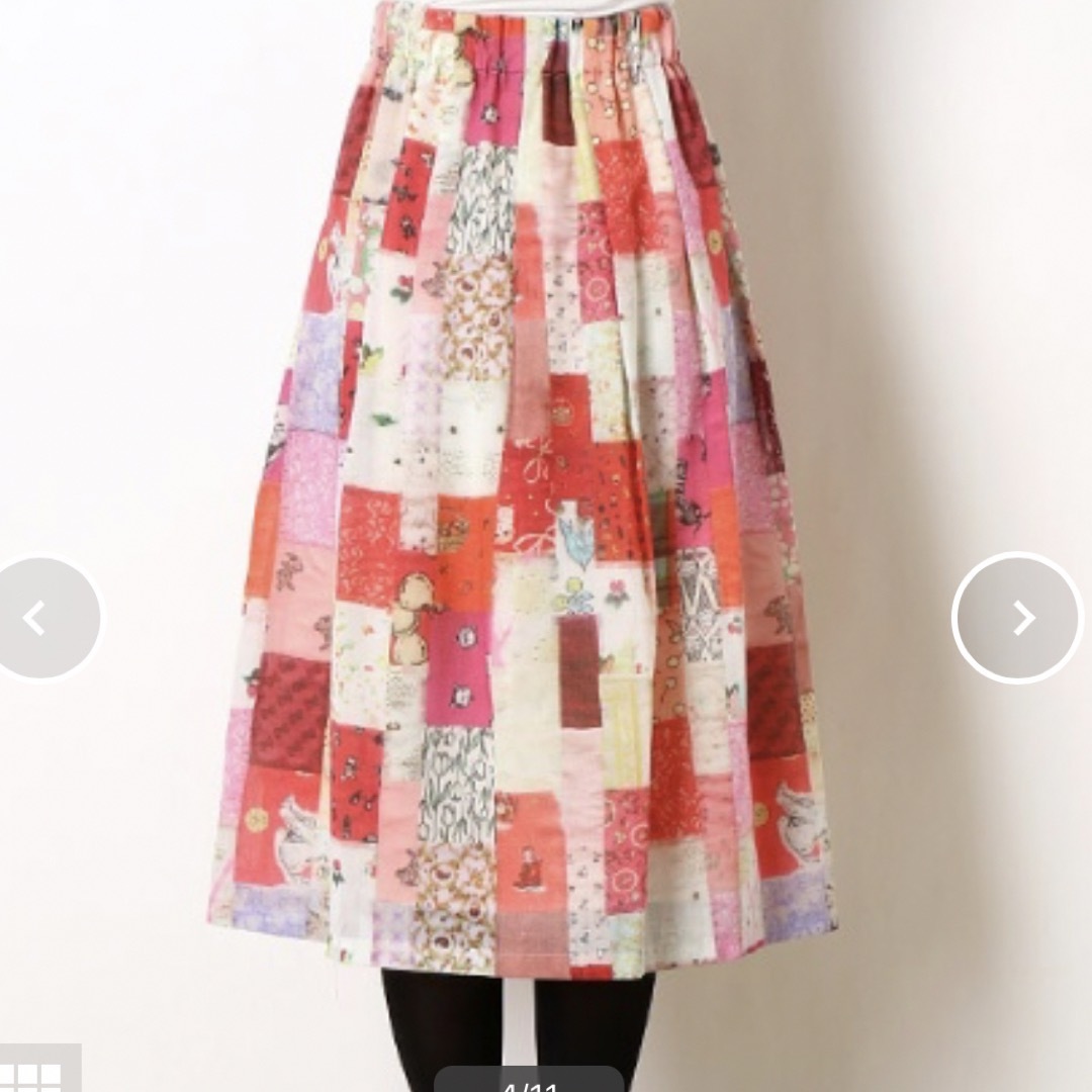 【SALE】フランシュリッペ パッチワーク丈長スカート 【SALE】フランシュリッペ パッチワーク丈長スカート