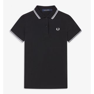 フレッドペリー(FRED PERRY)のFred Perry G3600 フレッド ペリー ポロシャツ 黒白  UK12(ポロシャツ)