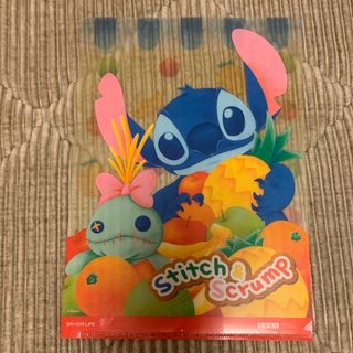 スティッチ(STITCH)の新品未使用ディズニーキャラクタークリアファイルA4スティッチ&スクランプフルーツ(クリアファイル)