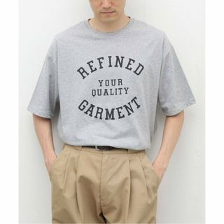 ベーセーストック(B.C STOCK)の【グレー】カレッジロゴ Tシャツ "REFINED GARMENT"(Tシャツ/カットソー(半袖/袖なし))