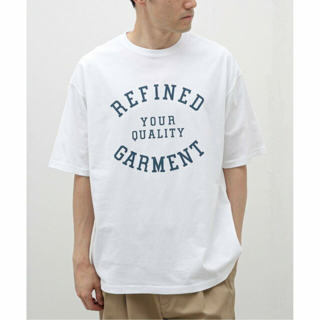 B.C STOCK(ベーセーストック)の【ホワイト】【M】カレッジロゴ Tシャツ "REFINED GARMENT" メンズのトップス(Tシャツ/カットソー(半袖/袖なし))の商品写真