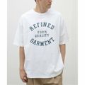 【ホワイト】【M】カレッジロゴ Tシャツ "REFINED GARMENT"