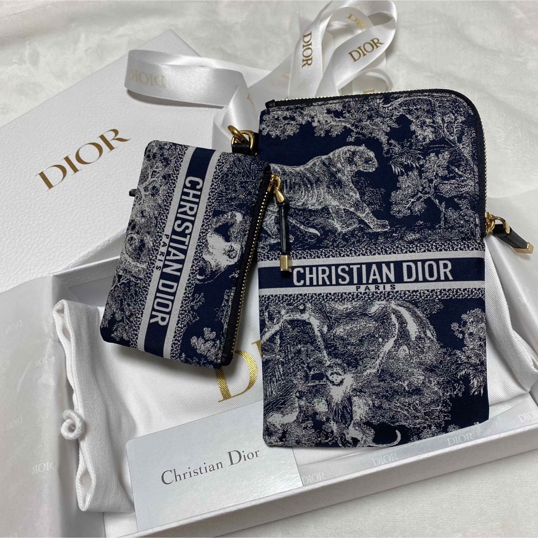 ミニバッグ【完売品】DIOR トラベル マルチファンクション ポーチ トワルドゥジュイ