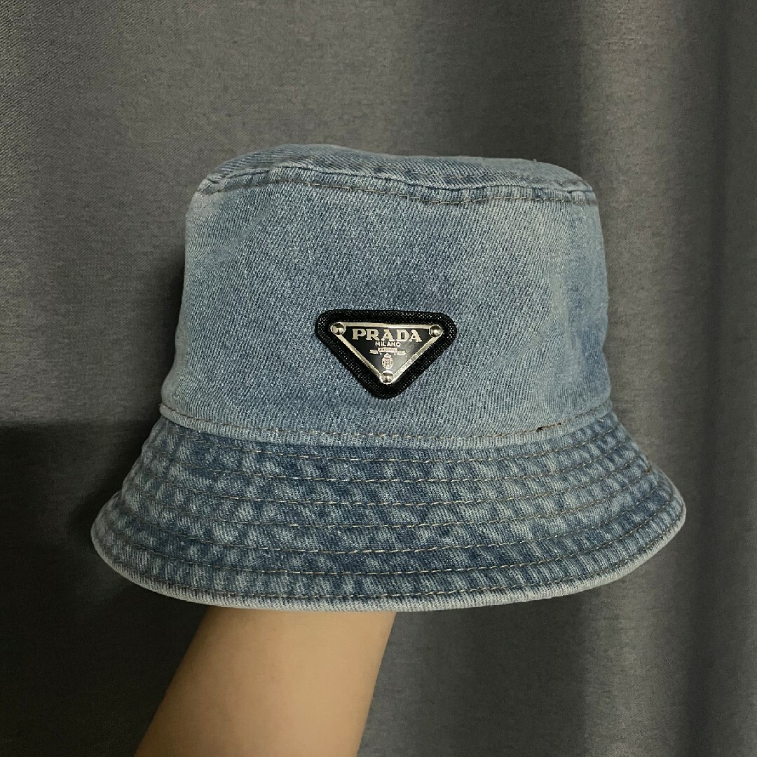 新品未使用 PRADA バケットハット デニム 帽子 - 通販 - guianegro.com.br