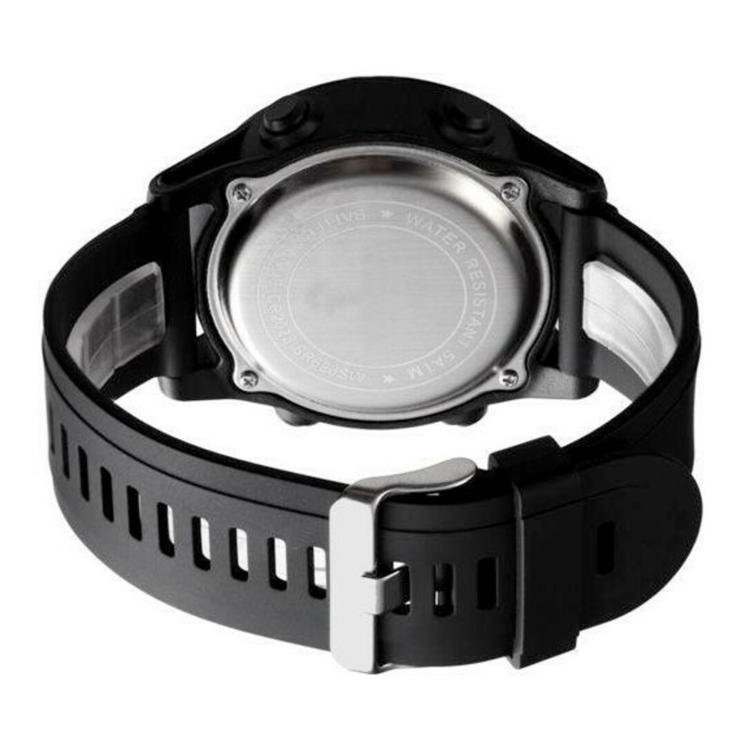 T313 新品 LED デジタル多機能 メンズ  腕時計 黒ゴールド メンズの時計(腕時計(デジタル))の商品写真