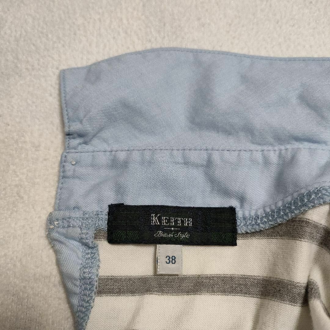KEITH(キース)のKEITH　キース　サイズ38　ボーダートップス レディースのトップス(Tシャツ(半袖/袖なし))の商品写真