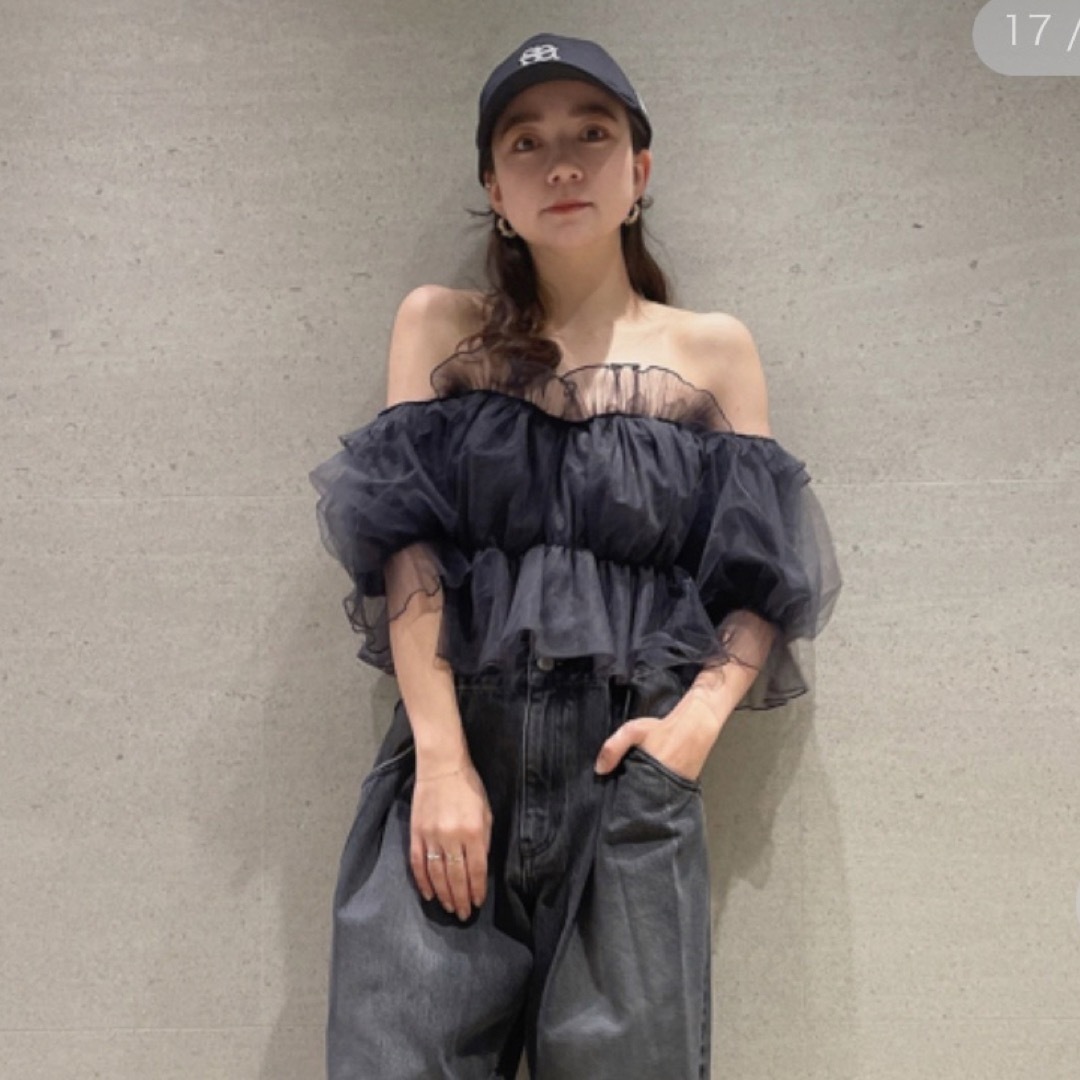 ボリュームギャザーフリルオフショルブラウス - シャツ/ブラウス(半袖 ... rick owens 20FW PERFORMA ジップ ウール イージーパンツ
