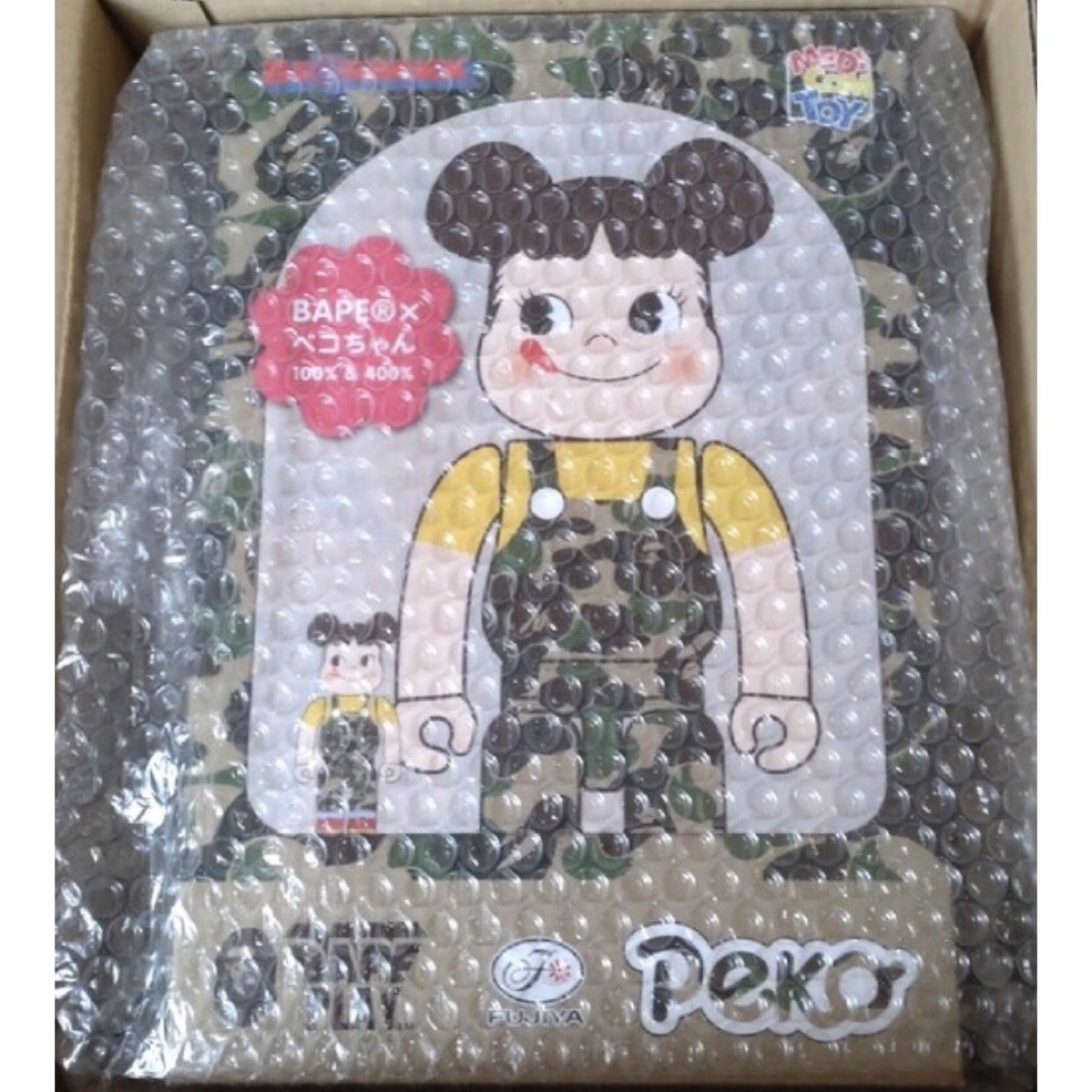 400%のみ　BAPE FUJIYA PEKO BE@RBRICK GREEN