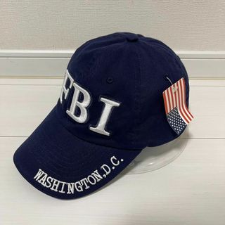 新品タグ付き FBI ワシントンDC 6パネルキャップ 刺繍ロゴ ネイビー