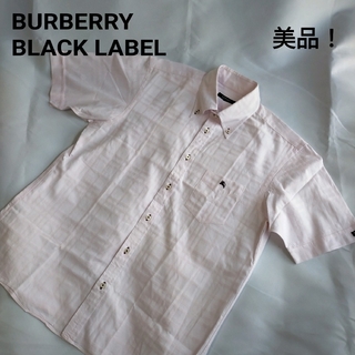 バーバリーブラックレーベル(BURBERRY BLACK LABEL)の【美品！】バーバリーブラックレーベル　ワイシャツ　ノバチェック　薄ピンク(シャツ)