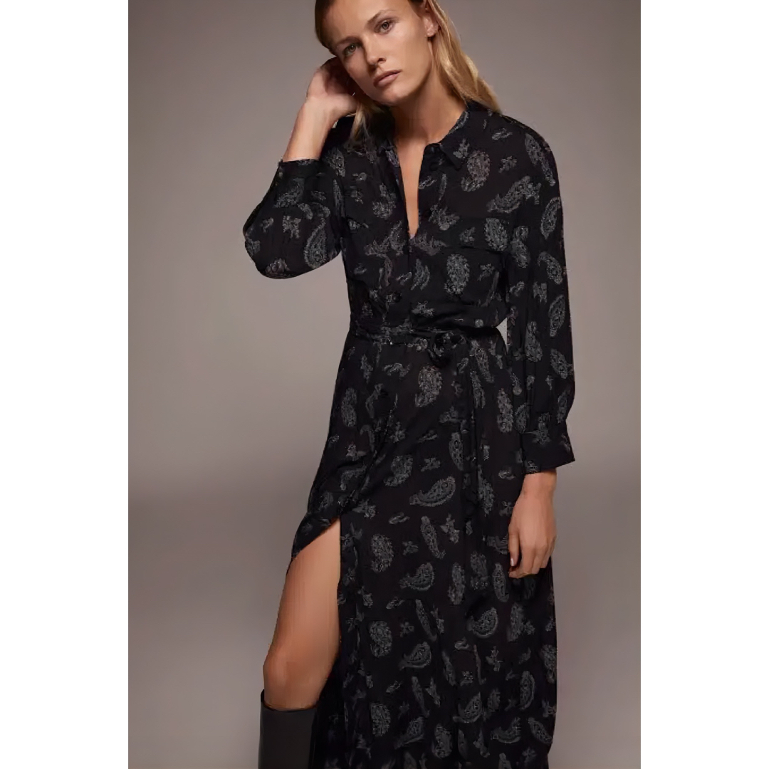 ZARA◇ザラ◇新品未使用 ペイズリー柄 ロングシャツ マキシワンピース M ZARA◇ザラ◇新品未使用 ペイズリー柄 ロングシャツ マキシワンピース M