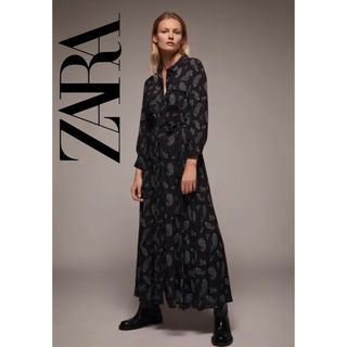 zara ペイズリーワンピース 即完売