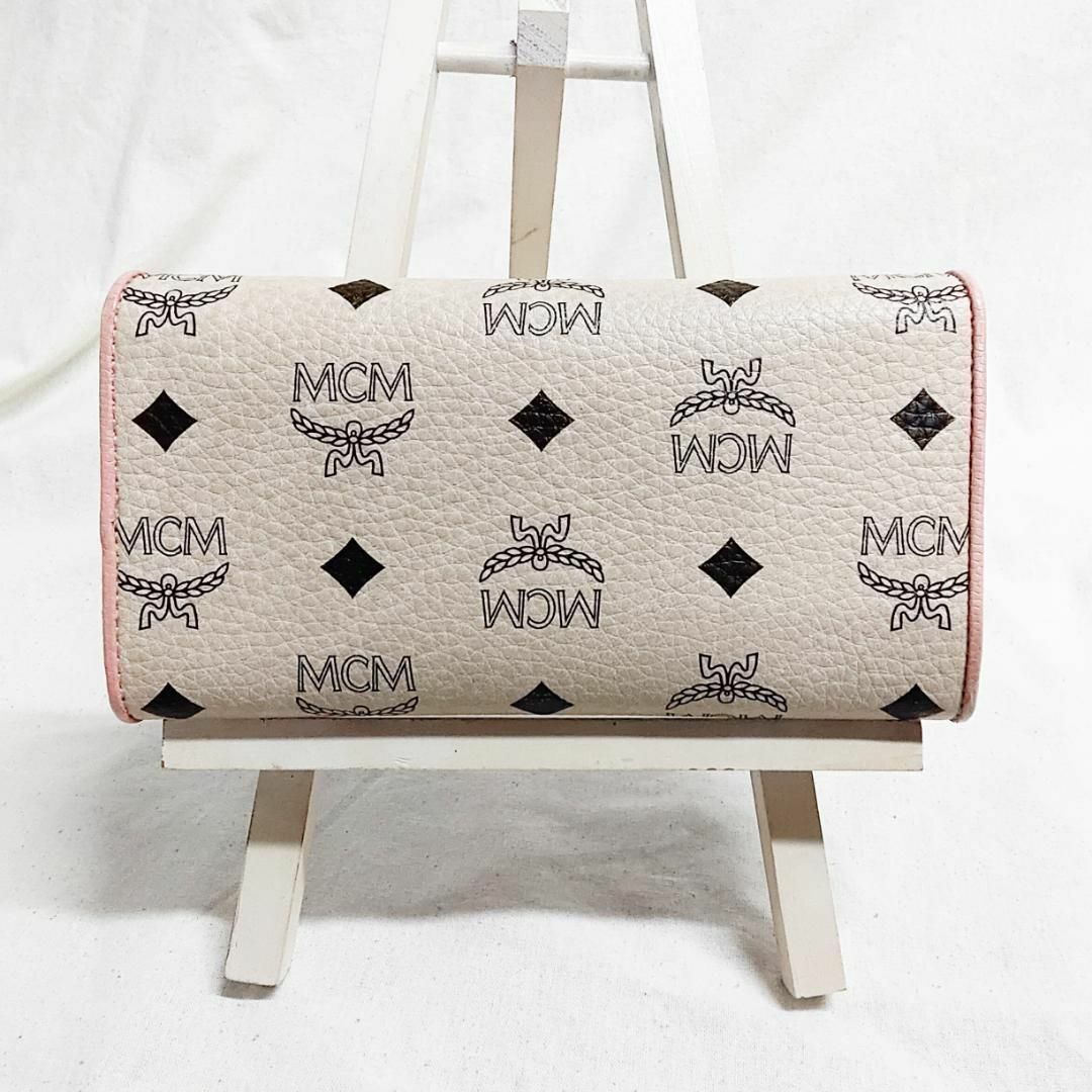 MCM - 箱付き 良品 MCM ヴィセトス モノグラム 長財布 ロゴプレート 多