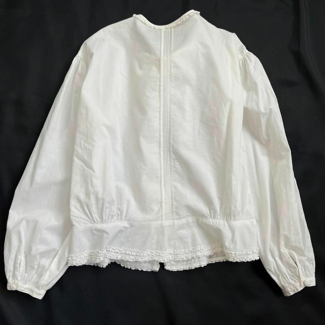 美品】ピンクハウス/PINK HOUSE シャツ ブラウス ピコフリル リボン-