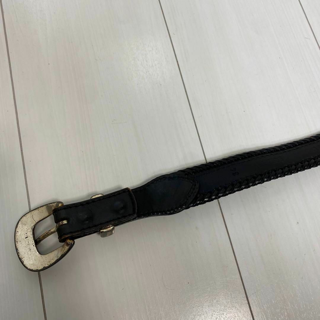 格安即決 90s ヴィンテージ レザー genuine ベルト leather ベルト