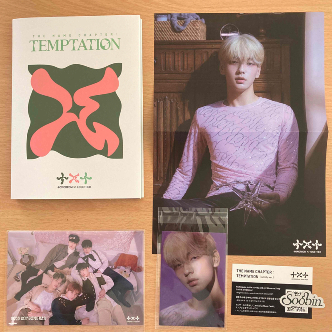 TOMORROW X TOGETHER(トゥモローバイトゥギャザー)のtxt temptation ララバイ　スビン　フォトカード付き エンタメ/ホビーのCD(K-POP/アジア)の商品写真