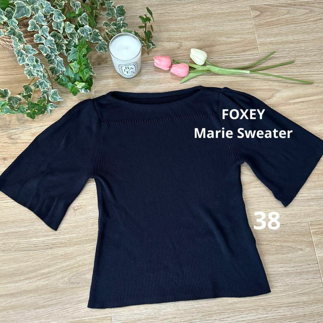 FOXEY フォクシー　チューリップ　　トップス　ネイビー　　最終セール