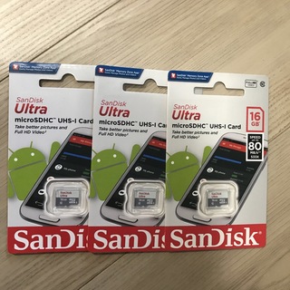 サンディスク(SanDisk)のSanDisk 16GB microSD (３枚)(その他)