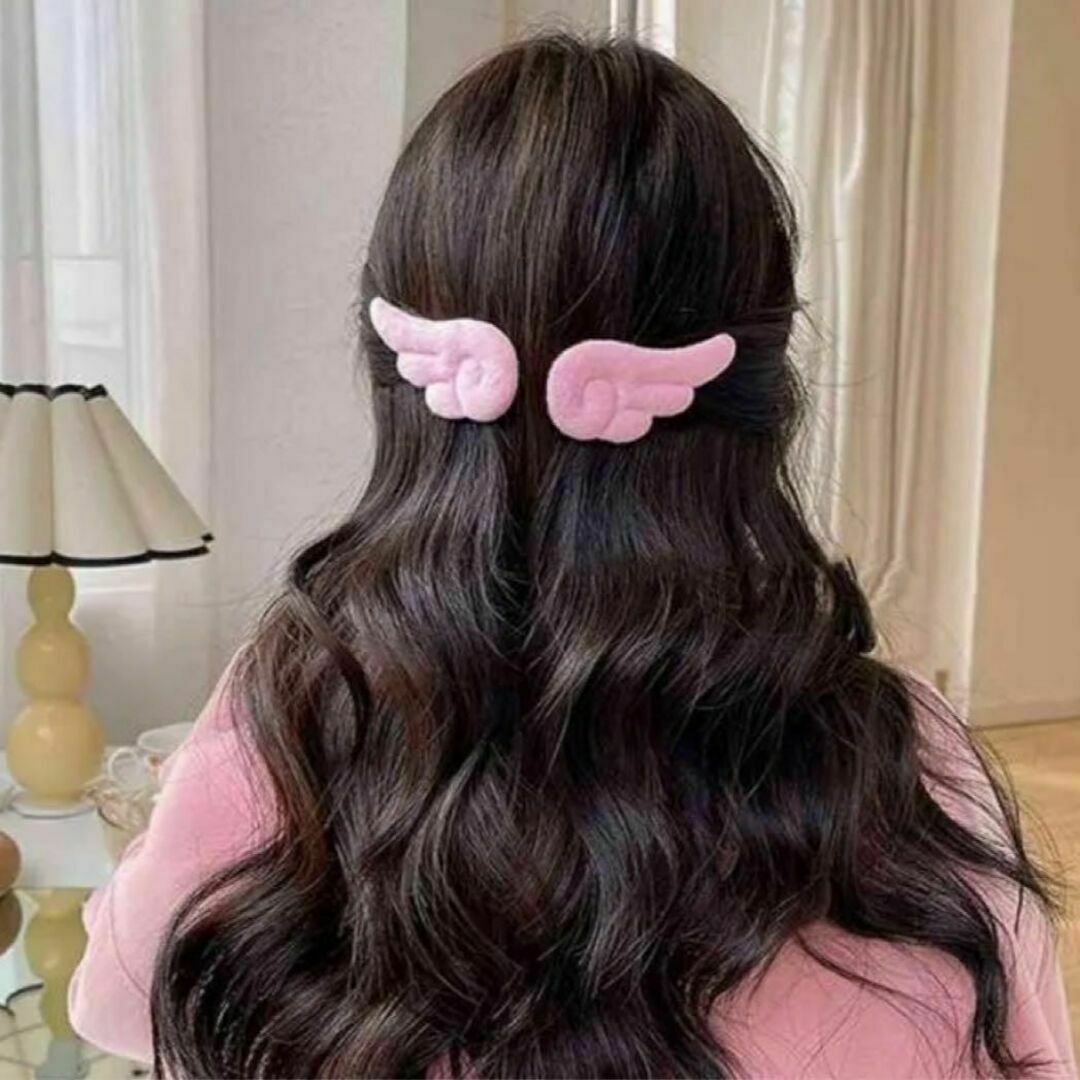 天使のはね ヘアクリップ ホワイト 2個セット サブカル系 地雷系女子の通販 by yuka☆ 天使のはね ヘアクリップ ホワイト 2個セット サブカル系 地雷系女子