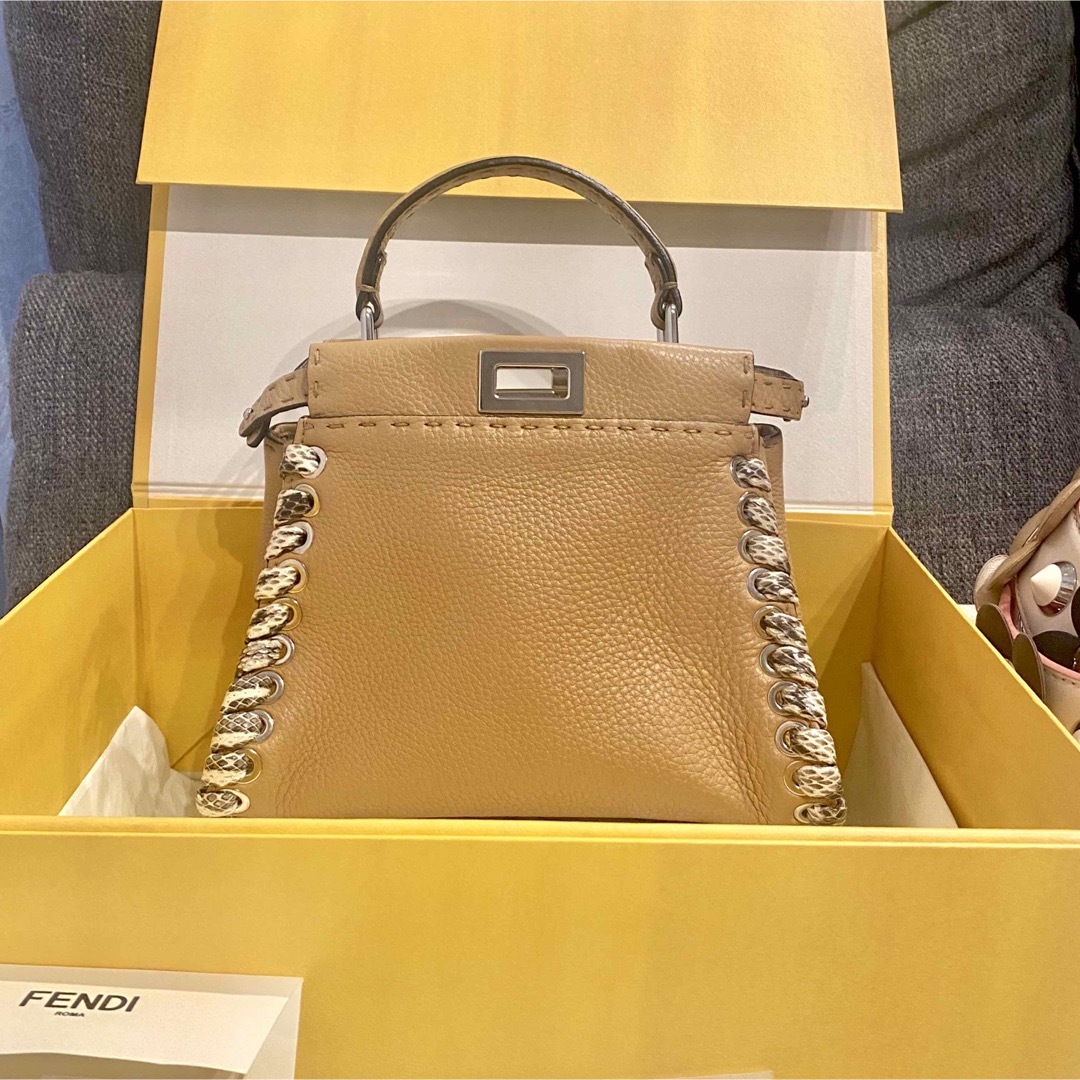 【美品】FENDI ピーカブーミニ セレリア×パイソン