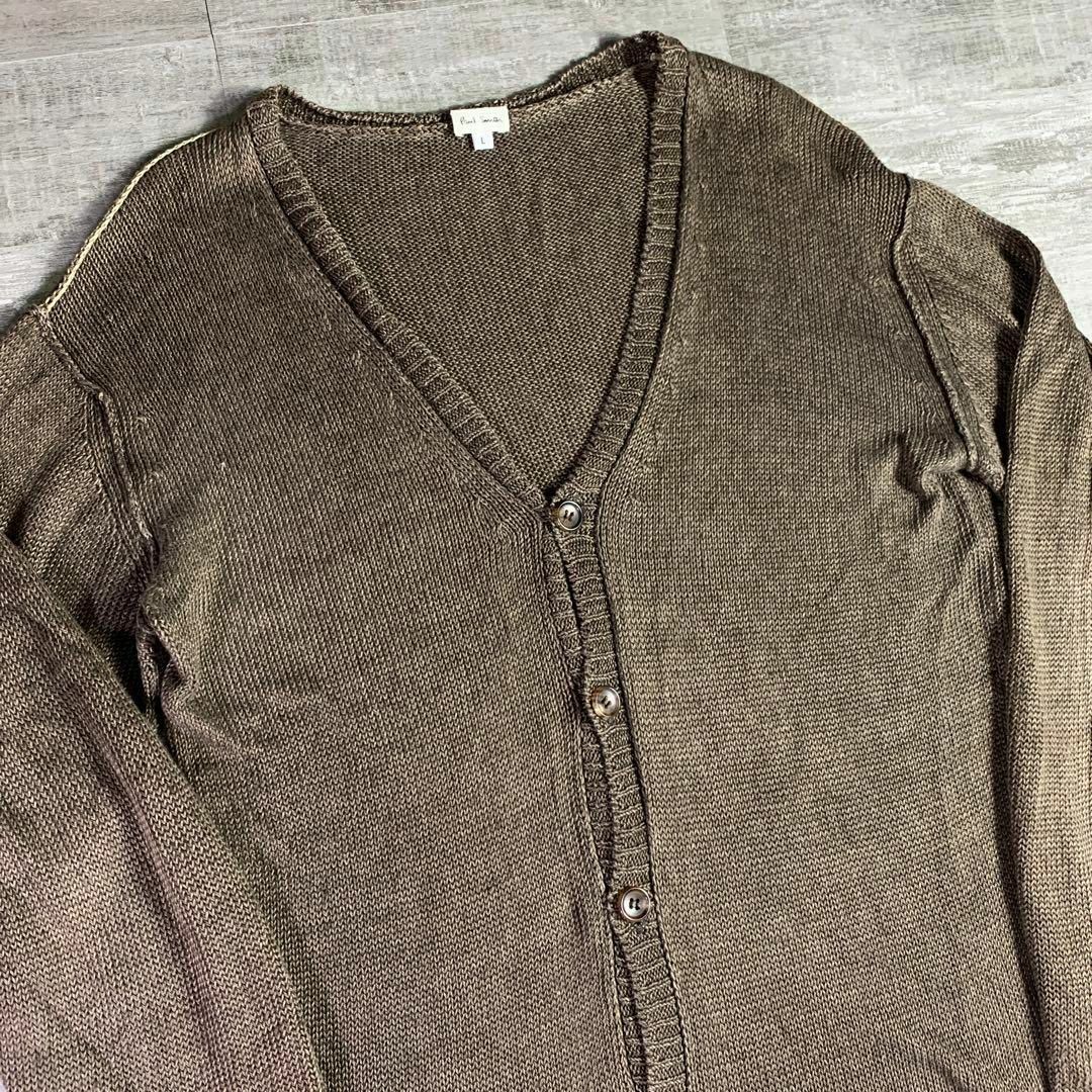 美品 PAUL SMITH ポールスミス リネン 麻100% カーディガン L