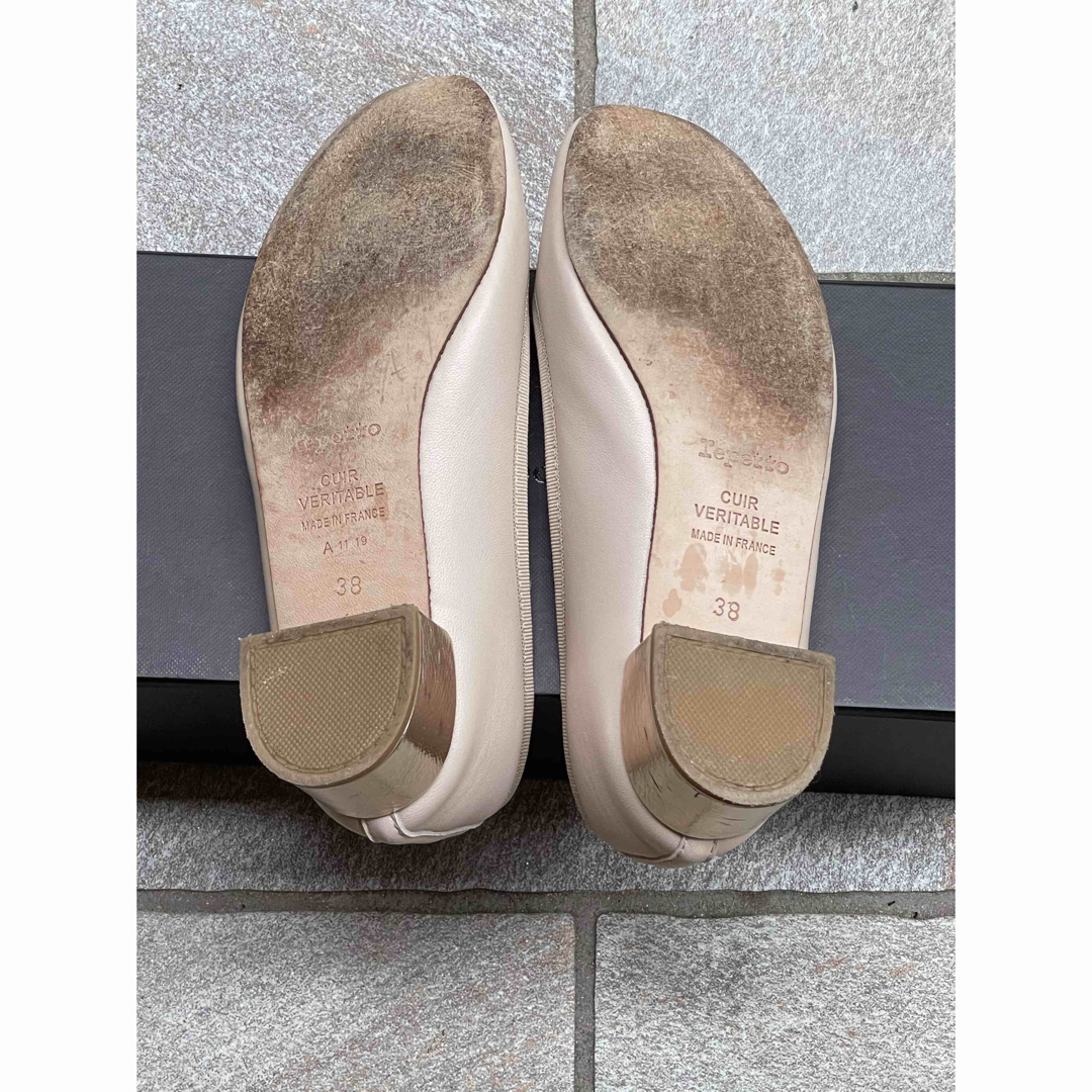 repetto(レペット)のレペット repetto　カミーユ　 ゴールドヒール パンプス　ベージュ　美品 レディースの靴/シューズ(バレエシューズ)の商品写真