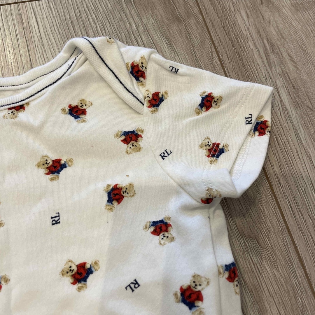 POLO RALPH LAUREN(ポロラルフローレン)の美品！ラルフローレン ベビー　ロンパース　ポロベア柄 キッズ/ベビー/マタニティのベビー服(~85cm)(ロンパース)の商品写真