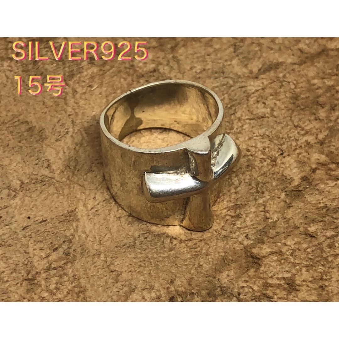 クロス型リング　シルバー925リング  十字架指輪　silver925幅広　Aふ