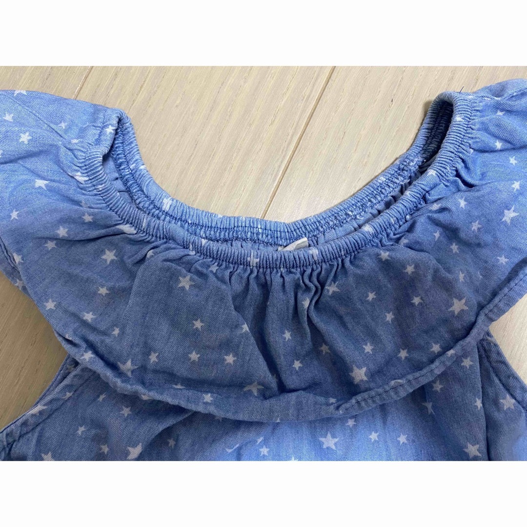 西松屋(ニシマツヤ)のキッズ　西松屋　星柄トップス　95cm キッズ/ベビー/マタニティのキッズ服女の子用(90cm~)(Tシャツ/カットソー)の商品写真