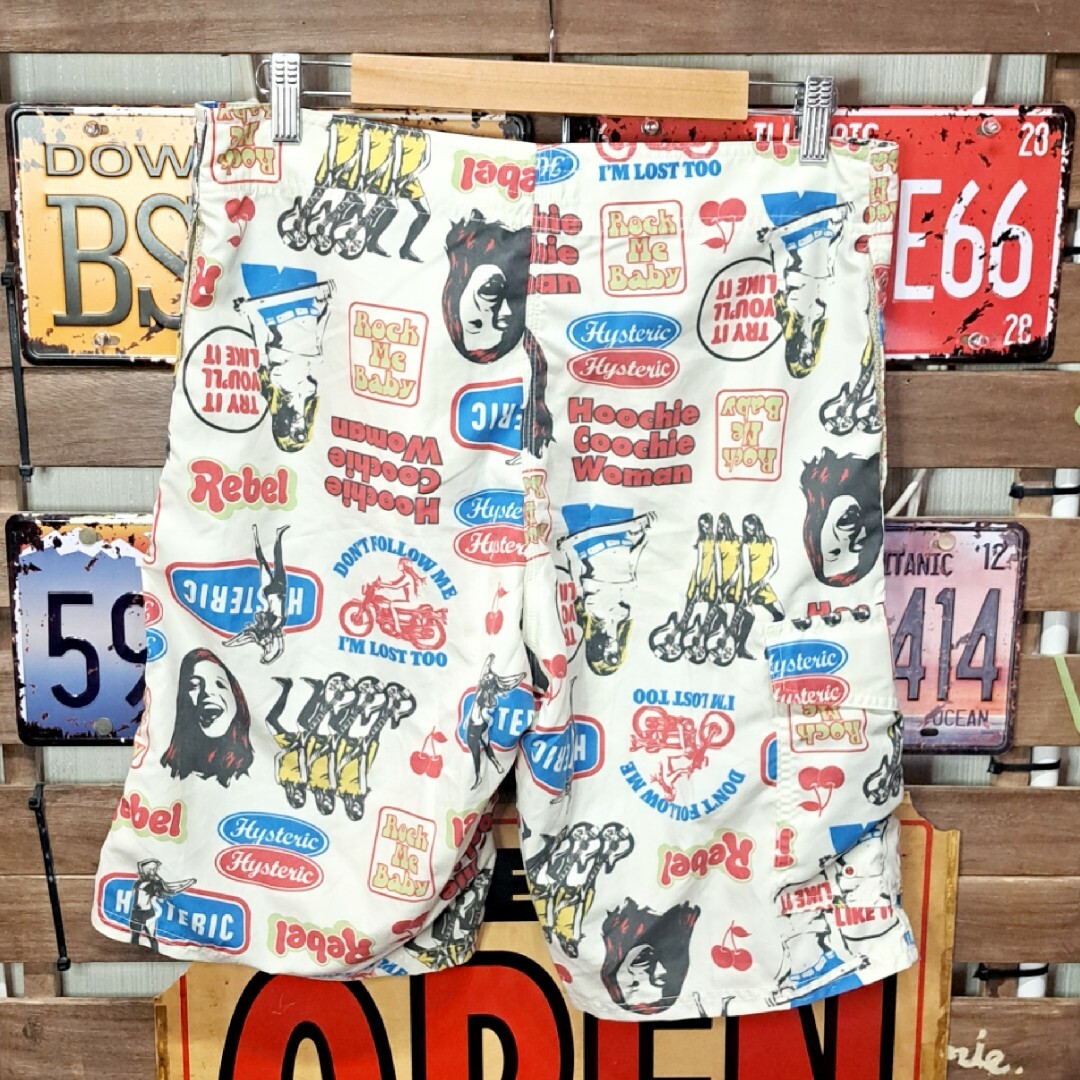 新品 タグ付 HYSTERIC GLAMOUR 総柄ショートパンツ水着-