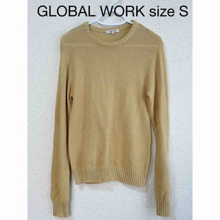 グローバルワーク(GLOBAL WORK)のGLOBAL WORK グローバル ワーク ニット セーター 黄色 イエロー S(ニット/セーター)