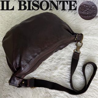 イルビゾンテ(IL BISONTE)の人気定番♡三日月♡イルビゾンテ レザー エンボスロゴ ショルダーバッグ(ショルダーバッグ)