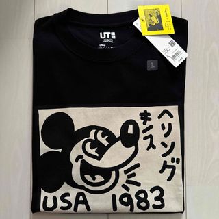 キースヘリング(KEITH HARING)のユニクロ UT ミッキー × キースヘリング コラボ  UNIQLO Lサイズ(Tシャツ/カットソー(半袖/袖なし))