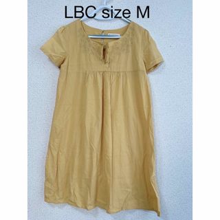 エルビーシー(Lbc)のLBC エルビーシー ワンピース 刺繍 黄色 イエロー M 春夏服 綿(ひざ丈ワンピース)