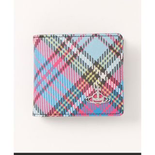 【美品】Vivienne Westwood 二つ折り財布 チェック柄 コットン