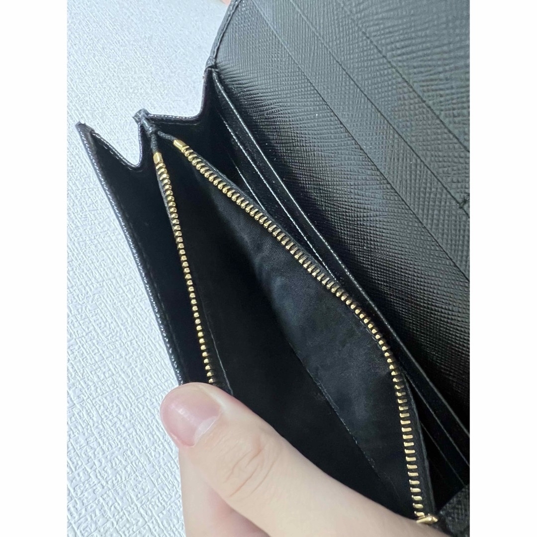 プラダ 長財布 黒 くろ サフィアーノ レディース PRADA 1MH132