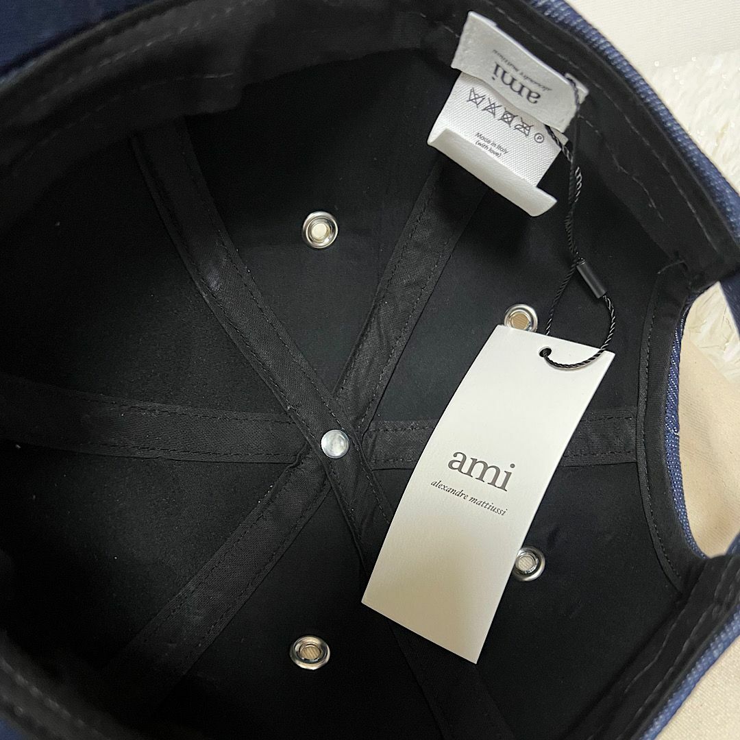 ami - 新品・デニムブルー【Ami Paris】ハートロゴキャップの通販 by