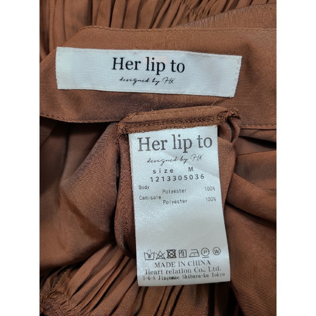 美品 Herlipto Side Bow Vintage Twill Dress