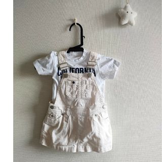 ベビーギャップ(babyGAP)のベビーギャップ　ジャンパースカート　スカート　デニム　ワンピース　70cm(ワンピース)