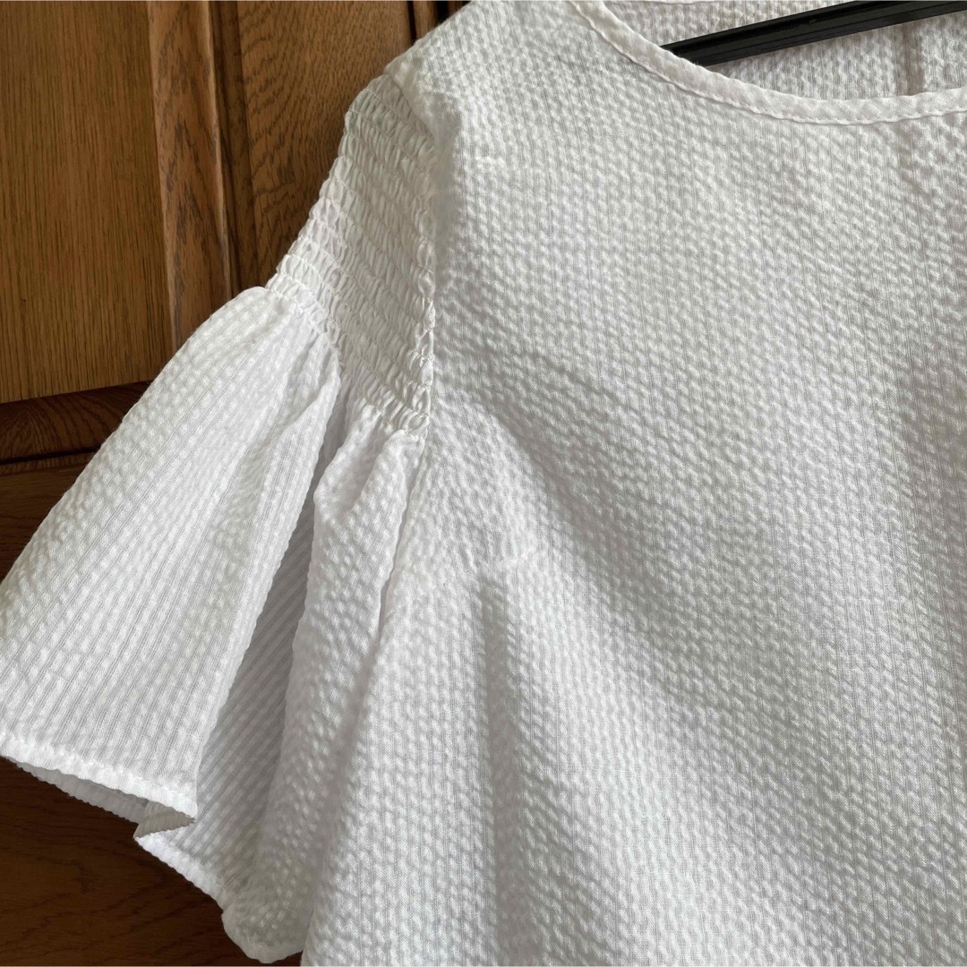 白のトップス　フリーサイズ レディースのトップス(カットソー(半袖/袖なし))の商品写真