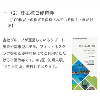 東急不動産株主優待券冊子(宿泊券)