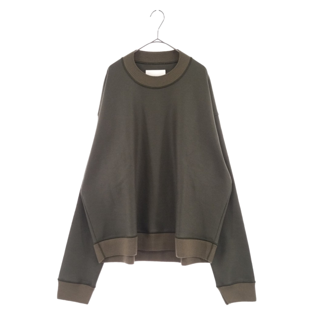 Jil Sander(ジルサンダー)のJIL SANDER ジルサンダー 20AW SWEATER SHIRT CN LS KK-JM-BW-0105 クルーネックスウェットトレーナー カーキ メンズのトップス(スウェット)の商品写真