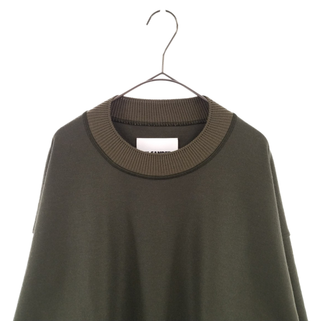 Jil Sander(ジルサンダー)のJIL SANDER ジルサンダー 20AW SWEATER SHIRT CN LS KK-JM-BW-0105 クルーネックスウェットトレーナー カーキ メンズのトップス(スウェット)の商品写真